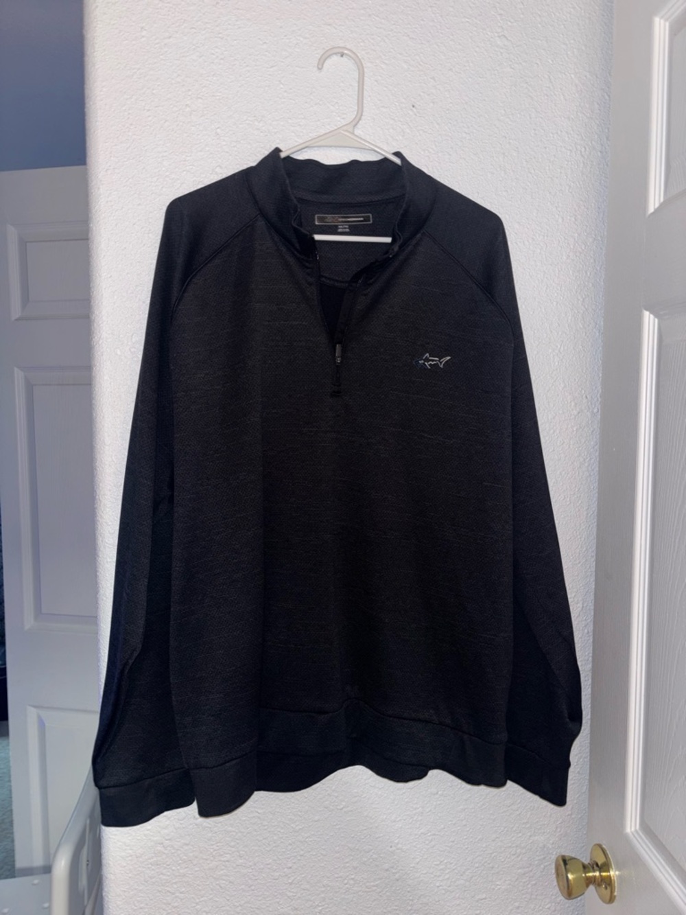 Greg Norman Collection Black Quarter-Zip Knit Pullover